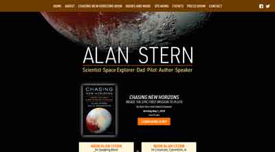 Image of the home page for Alan Stern