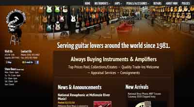 Image of McKenzie River Music home page