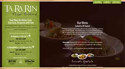 Image of Ta Ra Rin Thai Cuisine home page